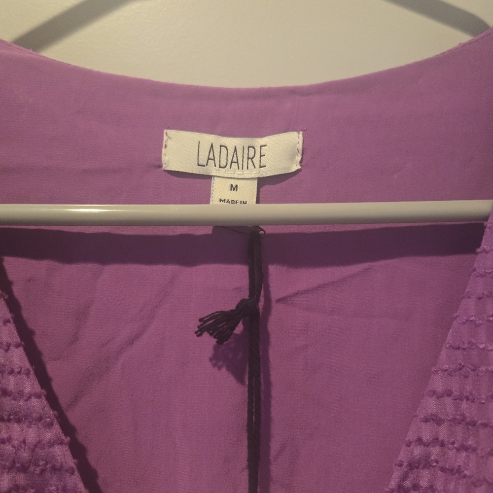 Ladaire Long Sleeve Purple Dress With Cut Out - Picture 5 of 5